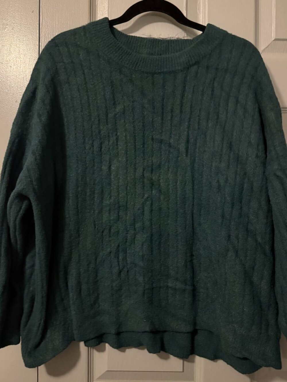 Aerie Soft Ribbed Tunic Sweater Size XL | Forest Green Oversized Cozy Knit